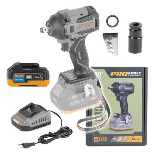 Súprava aku rázový uťahovák Procraft Industrial IW550A + batéria 20/4 Industrial a nabíjačka C20/2 | SIW550Abb/20-4indu/C20-2 SIW550Abb/20-4indu/C20-2