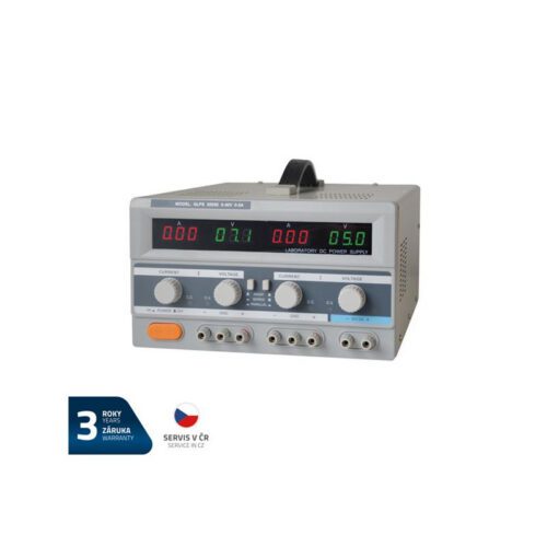 Zdroj laboratórny GETI GLPS 3005 2x0-30V/0-5A+ (5V-3A) 04220167