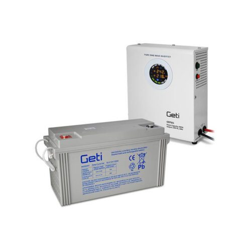 Zdroj záložný GETI GEP501 sinus 500W nástenný + batéria 120Ah 04230655