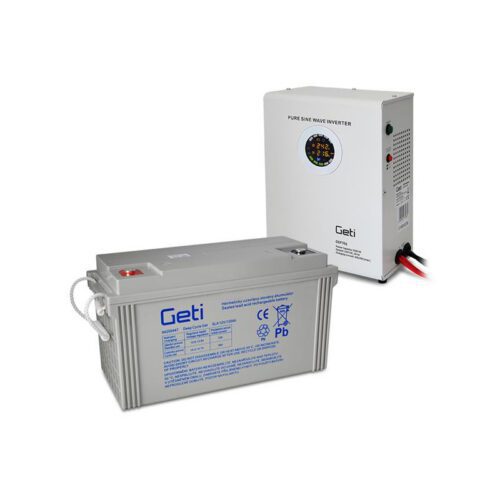 Zdroj záložný GETI GEP701 sinus 700W nástenný + batéria 120Ah 04230656