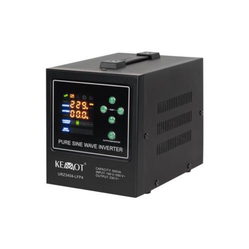 Zdroj záložný KEMOT PROsinus-500-LFP4 12V 230V 500VA 300W Black 08840387