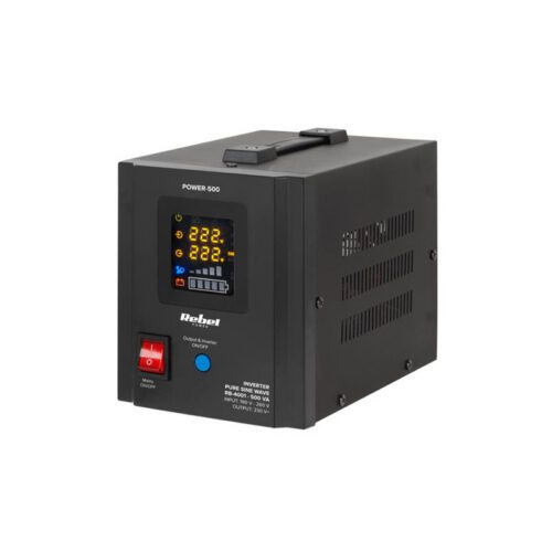 Zdroj záložný REBEL POWER-500 12V 230V 500VA 300W Black 08840357
