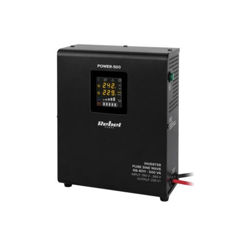 Zdroj záložný REBEL POWER-500 12V 230V 500VA 300W Black nástenný 08840360