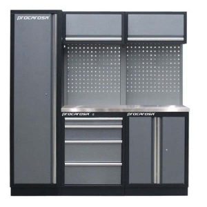 Zostava dielenského nábytku Procarosa PROFI TGBCW-130400 Pracovná doska:: nerezová TGBCW-130400-N