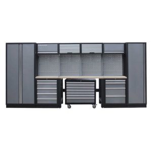Zostava dielenského nábytku Procarosa PROFI XL-7W Pracovná doska:: drevená DNF0XL-7W-D