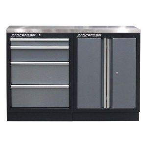 Zostava dielenských skriniek Procarosa PROFI TGC-130400 Pracovná doska:: nerezová TGC130400-N