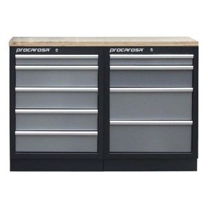 Zostava dielenských skriniek Procarosa PROFI TGC-130504 Pracovná doska:: drevená TGC130504-D