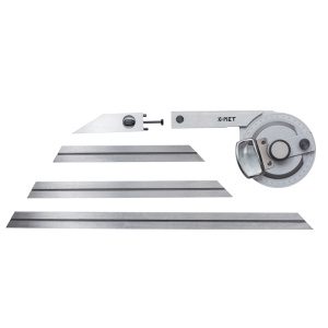 KINEX/K-MET Uhlomer s lupou + 4 pravítka 0-360 ° KINEX 1093