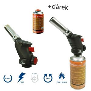 Kemper Group Spájkovací horák s kartušou Supergas +  kartuše 330g 1060KIT