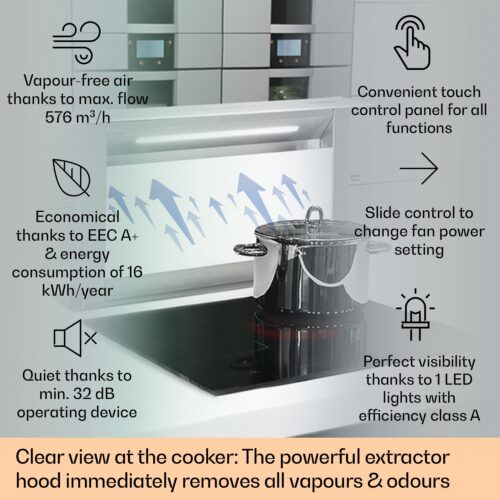 Klarstein Royal Flush Eco digestor 60 cm 604 m³/h A+ – Obrázok 2