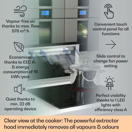 Klarstein Royal Flush Eco digestor 60 cm 604 m³/h A++ – Obrázok 2