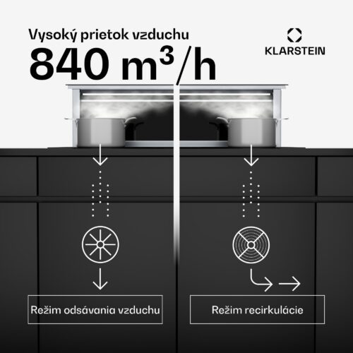836 m³/h prietoku vzduchu
