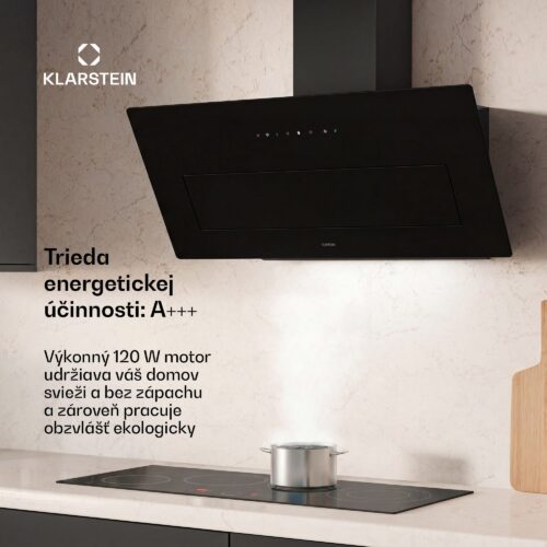 Klarstein SleekAir šikmý digestor | Režimy odsávania a recirkulácie | Ušľachtilý dizajn | 720 m³/h | 90 cm – Obrázok 2