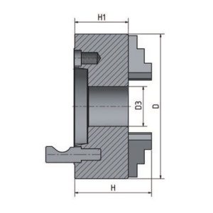 OPTIMUM 4-čeľusťové skľučovadlo s centrickým upínaním ø 315 mm Camlock 8 3442856