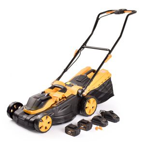 Riwall PRO Riwall PRE RALM 3820 set akumulátorová trávna kosačka bez pojazdu + 2x 4Ah batéria + 2x nabíjačka 20 V AM18E2001003B