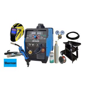Sherman MIG 200 HD + Káble + Horák + Drôt + Sprej + Kukla + Vozík + Ventil + plná Fľaša CO2 7812393set