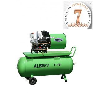 Skrutkový kompresor Atmos Albert E.40 + vzdušník + sušička E.40VS