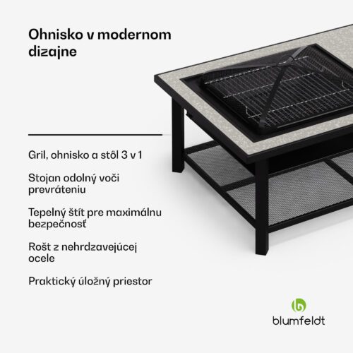 ohnisko 3 v 1 s funkciou grilu