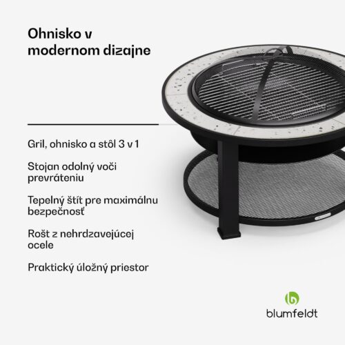 ohnisko s funkciou grilu
