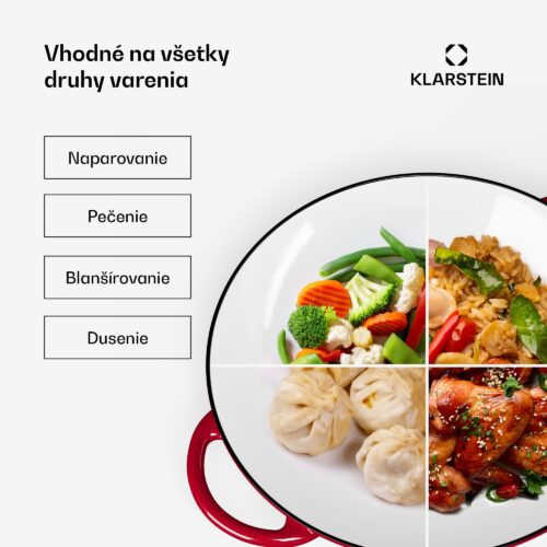 Wok Klarstein Jersey - červený – Obrázok 2