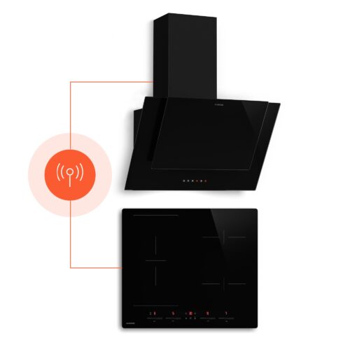 Klarstein HaloSync indukčná varná doska s digestorom | 4 varné zóny | 8400 W | 632 m³/h | 60 cm