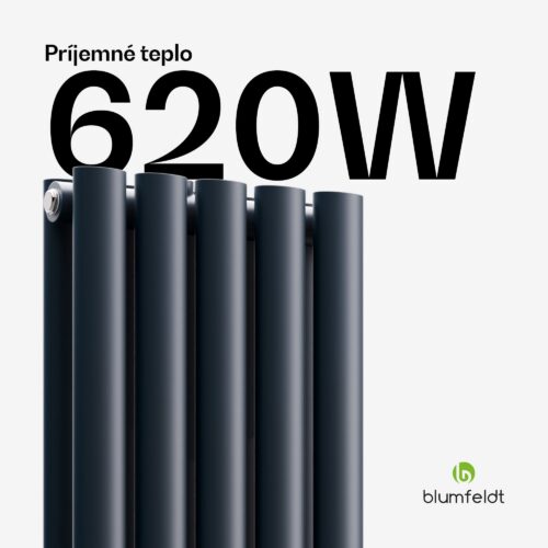 Blumfeldt Tallheo radiátor 120x30 620W – Obrázok 2