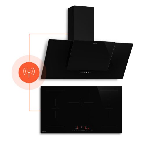 Klarstein HaloSync indukčná varná doska s digestorom| 5 varných zón | 11400 W | 632 m³/h | 90 cm