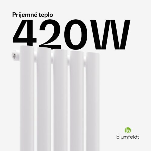 Blumfeldt Tallheo radiátor 120x30 420W – Obrázok 2