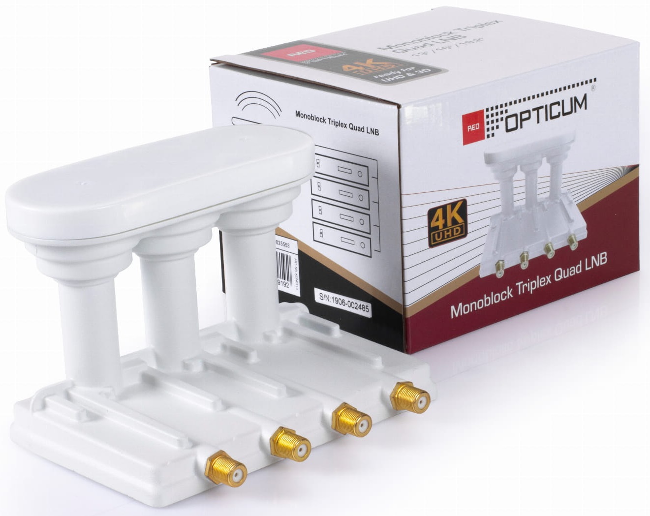 LNB Triple Monoblock 3° Quad Opticum ROBUST