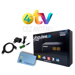 Amiko Impulse 3 DVB-T2/C s kartou 4KA TV cez anténu