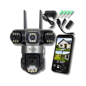 Blow V-236B 6MP WiFi IP kamera s 3 objektívmi a PTZ