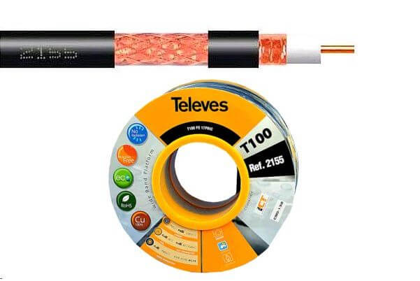 Televes T100 PE 2155 Cu celomedený DĹŽKA: 100m